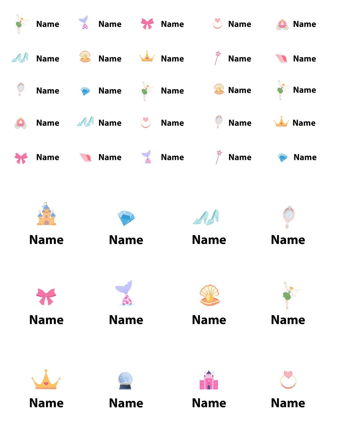 Custom Name Stickers for Kids - Waterproof UV-DTF Decals