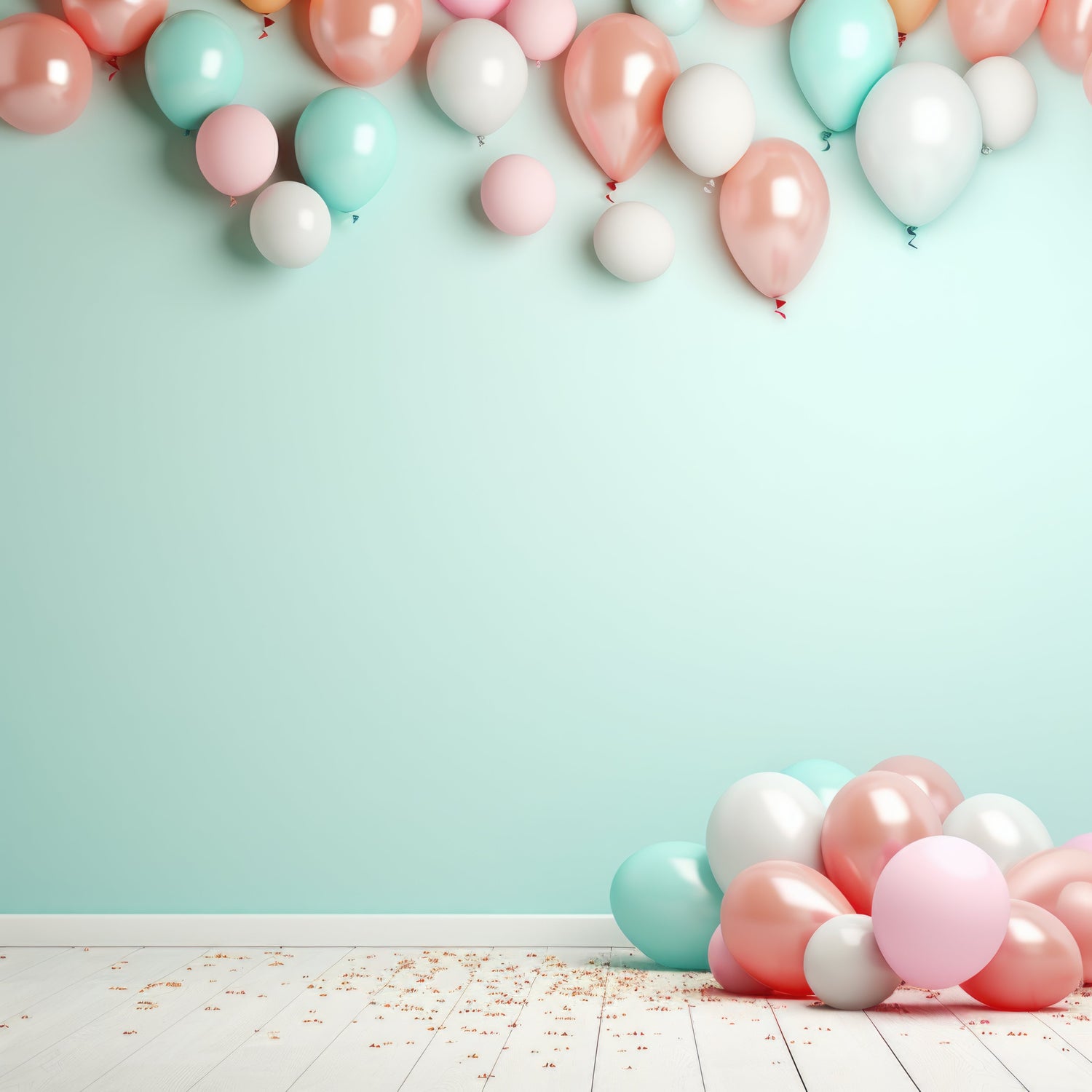 Personalized party decorations at Kool Kids Club LA featuring pastel balloons and elegant event styling for a festive celebration.