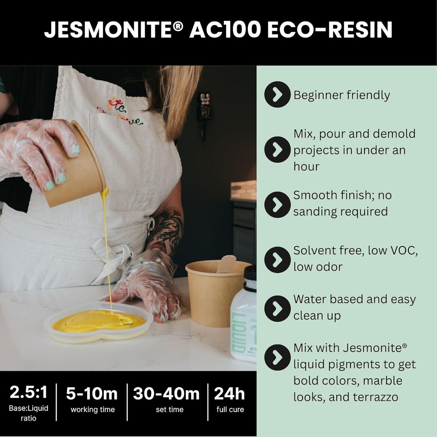 Jesmonite® AC100 Eco-Resin Starter Kit - Original DIY Casting Set