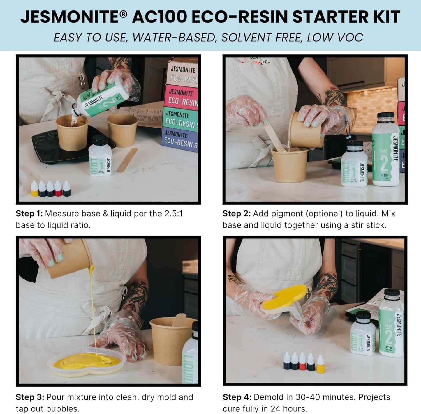 Jesmonite® AC100 Eco-Resin Starter Kit - Original DIY Casting Set