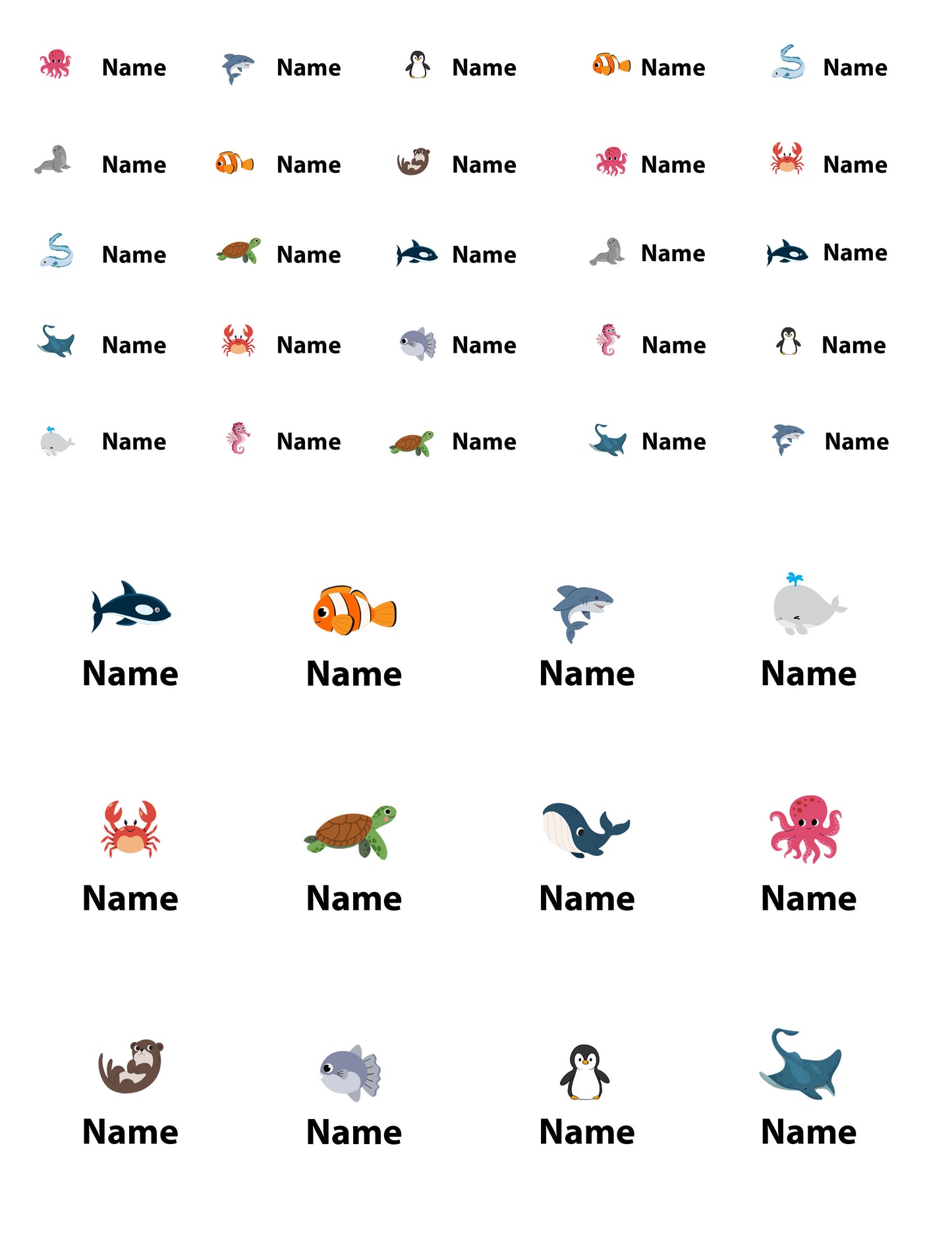 Custom Name Stickers for Kids - Waterproof UV-DTF Decals