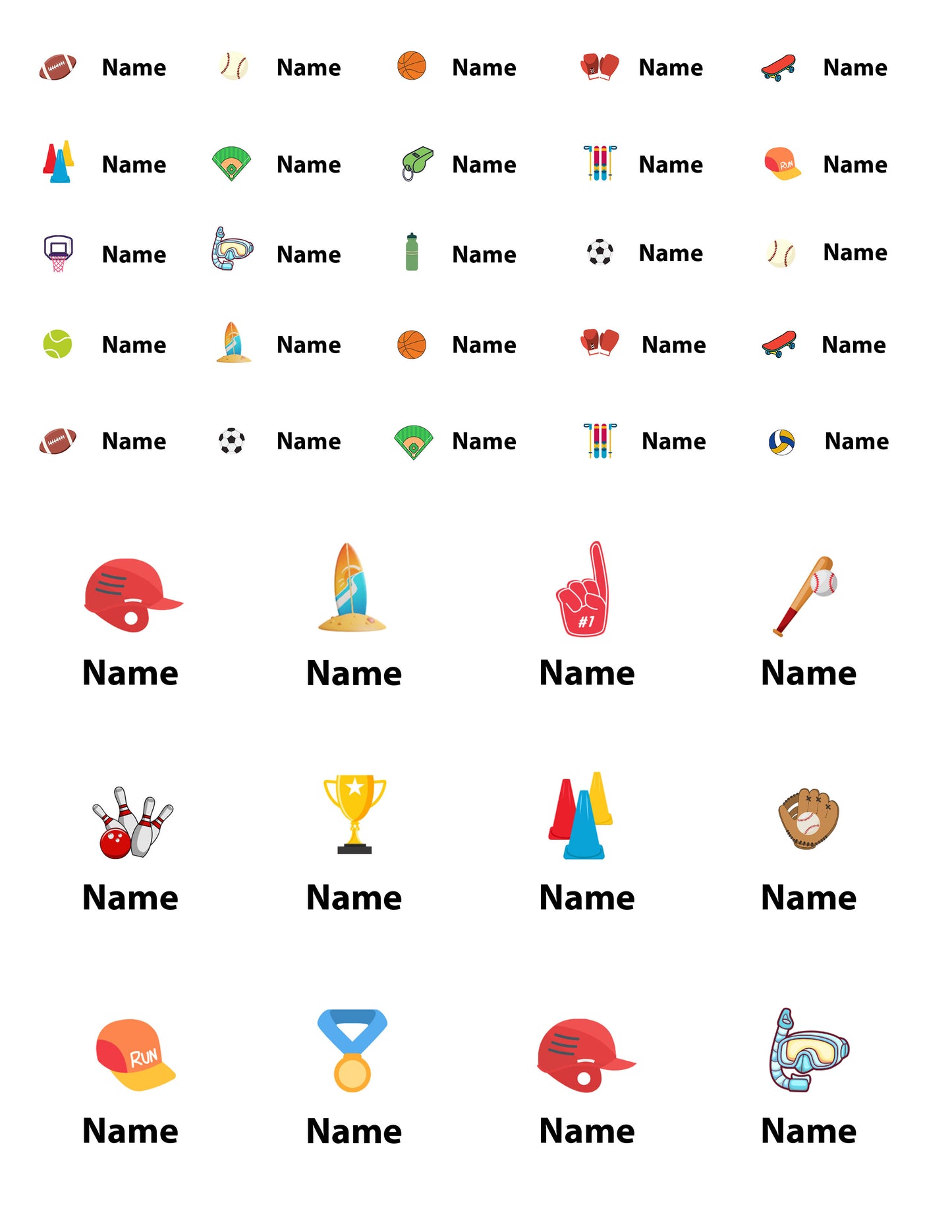 Custom Name Stickers for Kids - Waterproof UV-DTF Decals