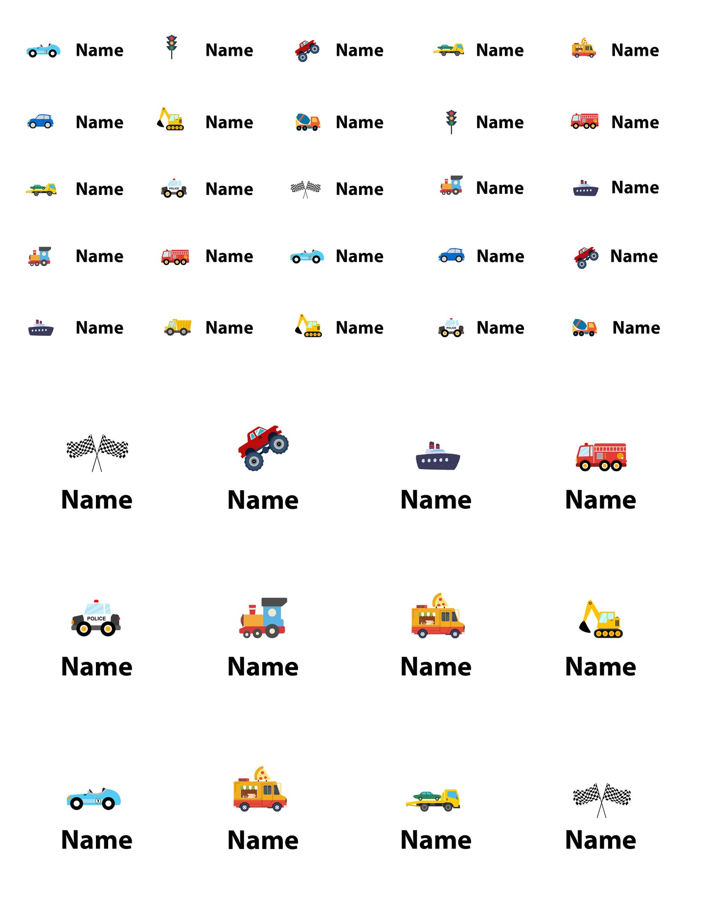 Custom Name Stickers for Kids - Waterproof UV-DTF Decals